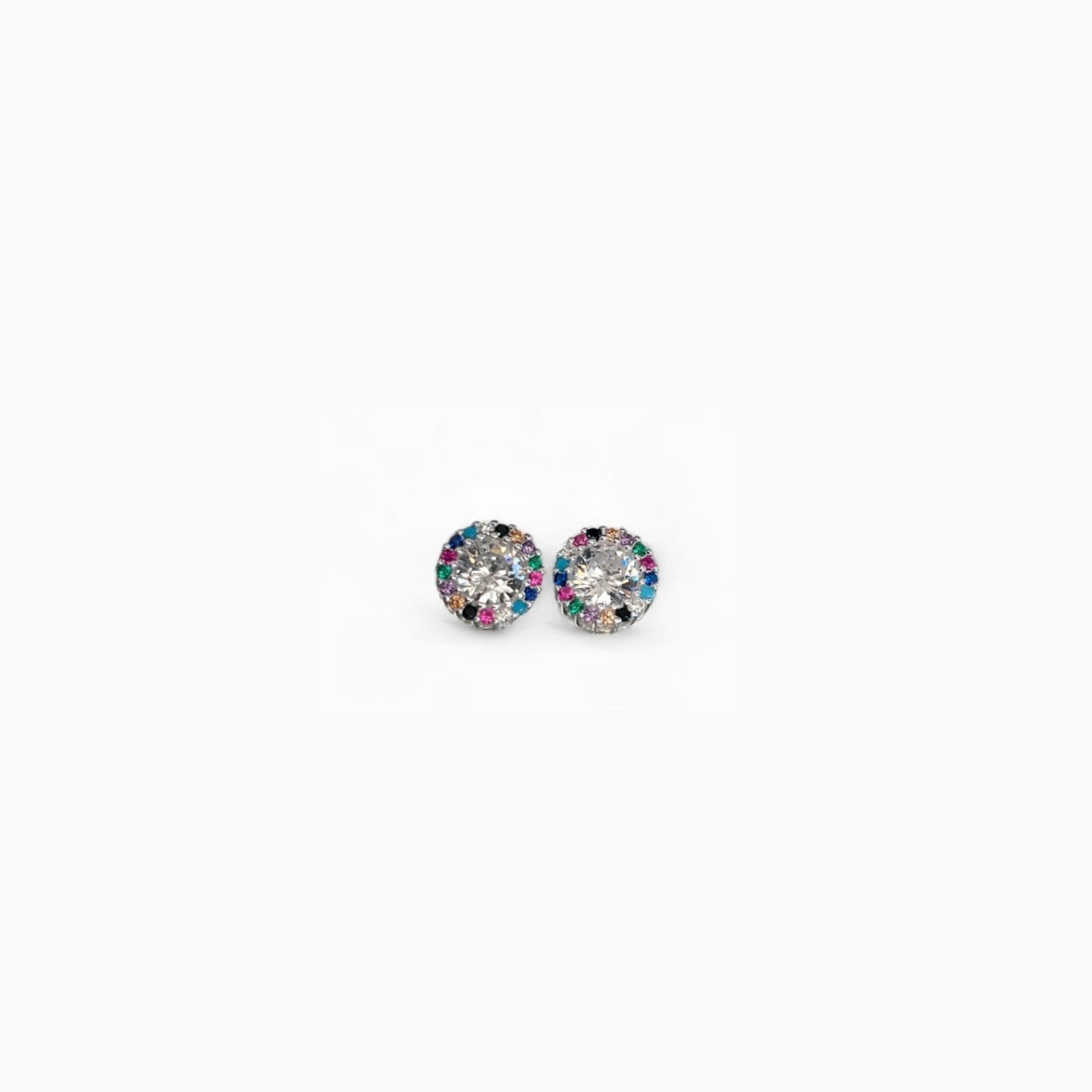 Aros con circonita de colores
