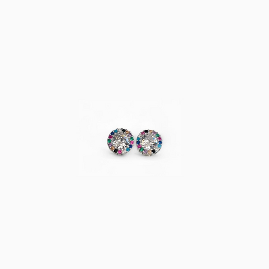 Aros con circonita de colores