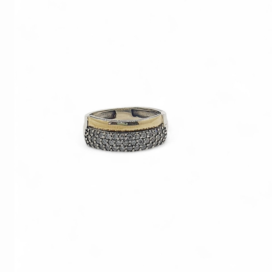 Anillo Plata con Oro y Circones
