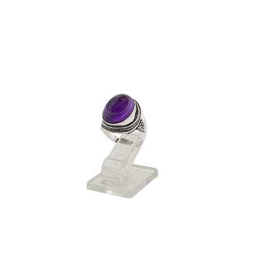 Anillo Piedra Natural Amatista