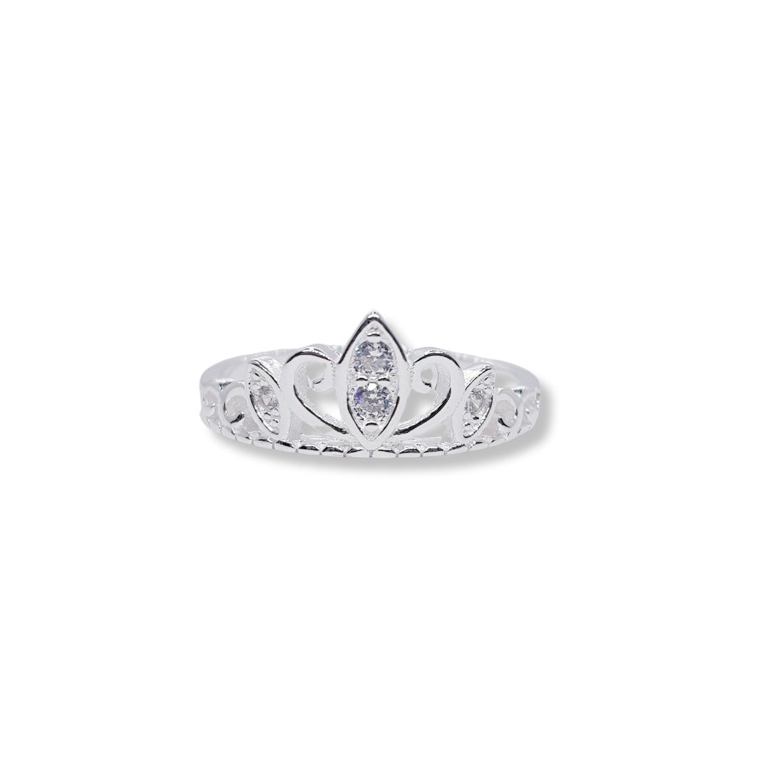 ANILLO CORONA DE MARQUISE CON CIRCONES