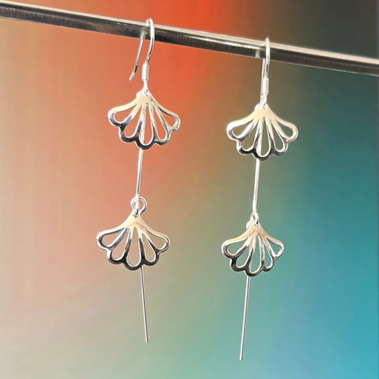 Aros Doble Ginkgo con Varilla