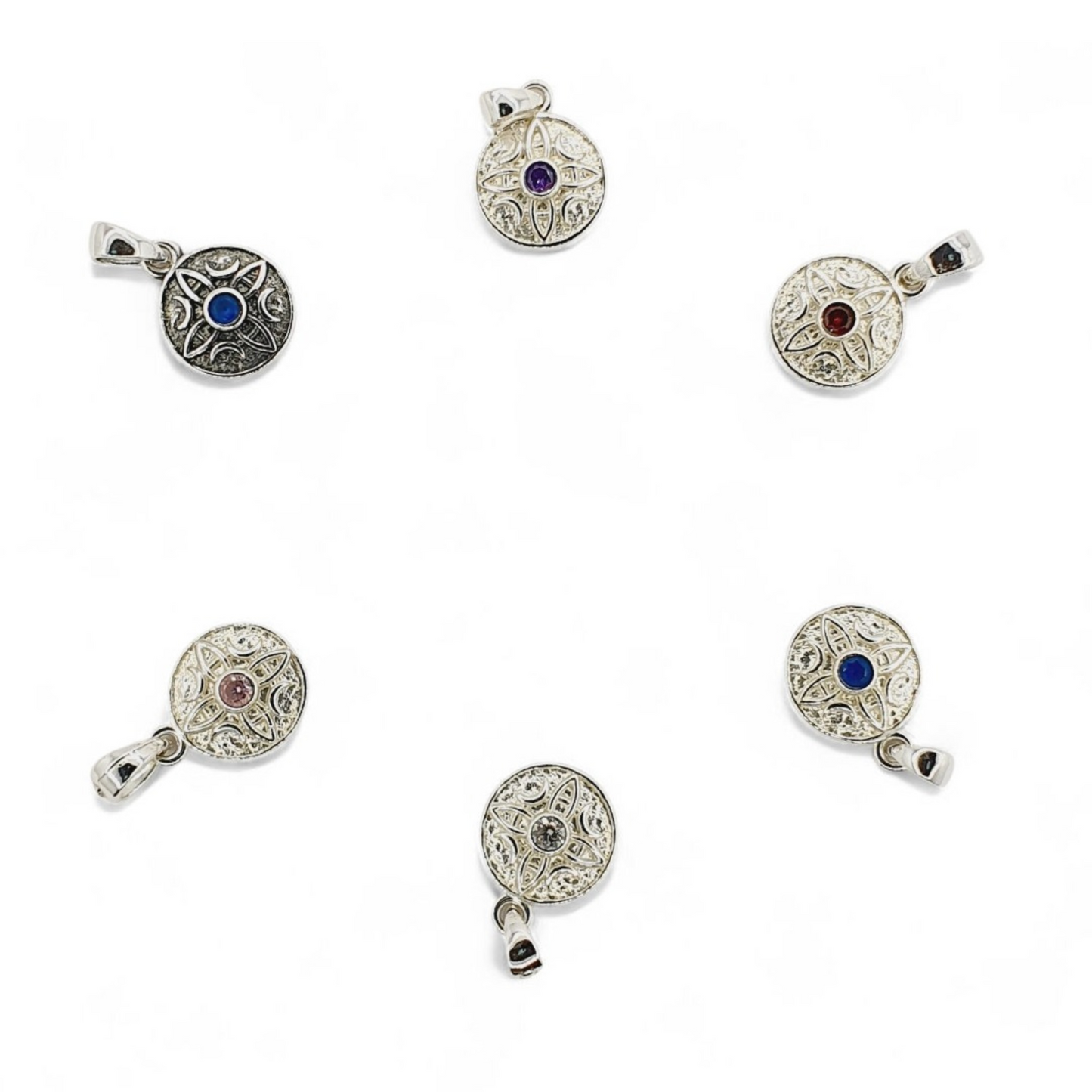 Colgantes Redondos Filigrana con Zirconia