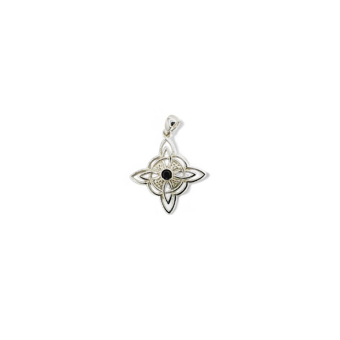 Colgante Flor en Plata 925 con Piedra