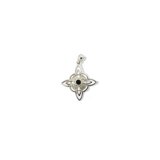 Colgante Flor en Plata 925 con Piedra