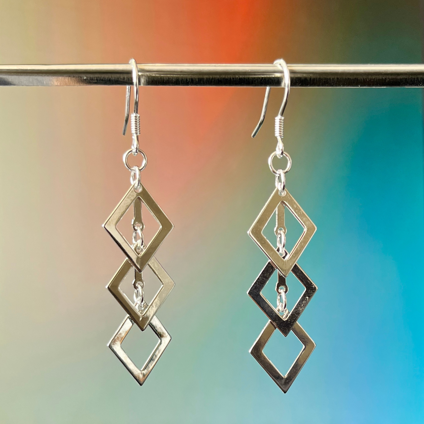 Aros Triple Rombo Colgante