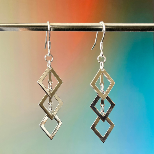 Aros Triple Rombo Colgante
