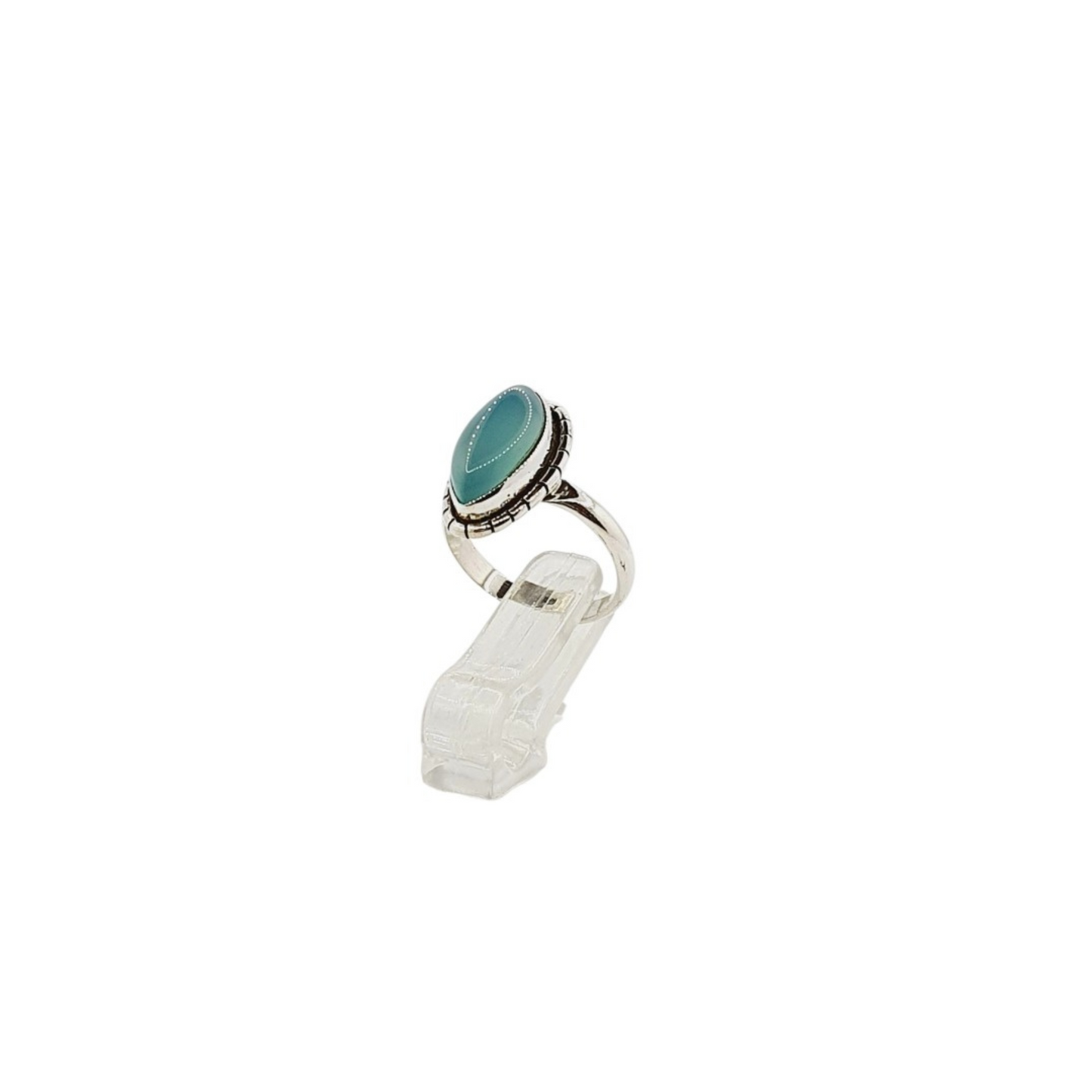 Anillo Labradorita con destellos azules
