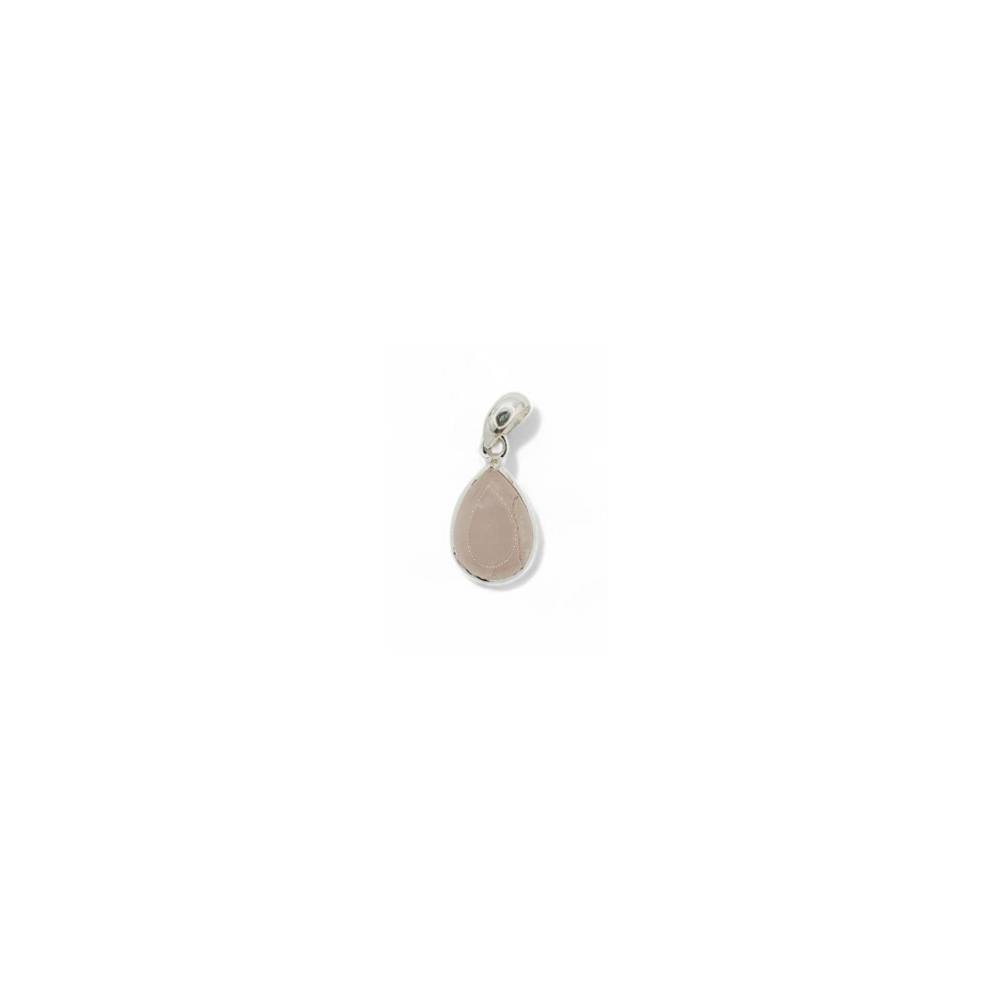 Colgante Gota de Cuarzo Rosa