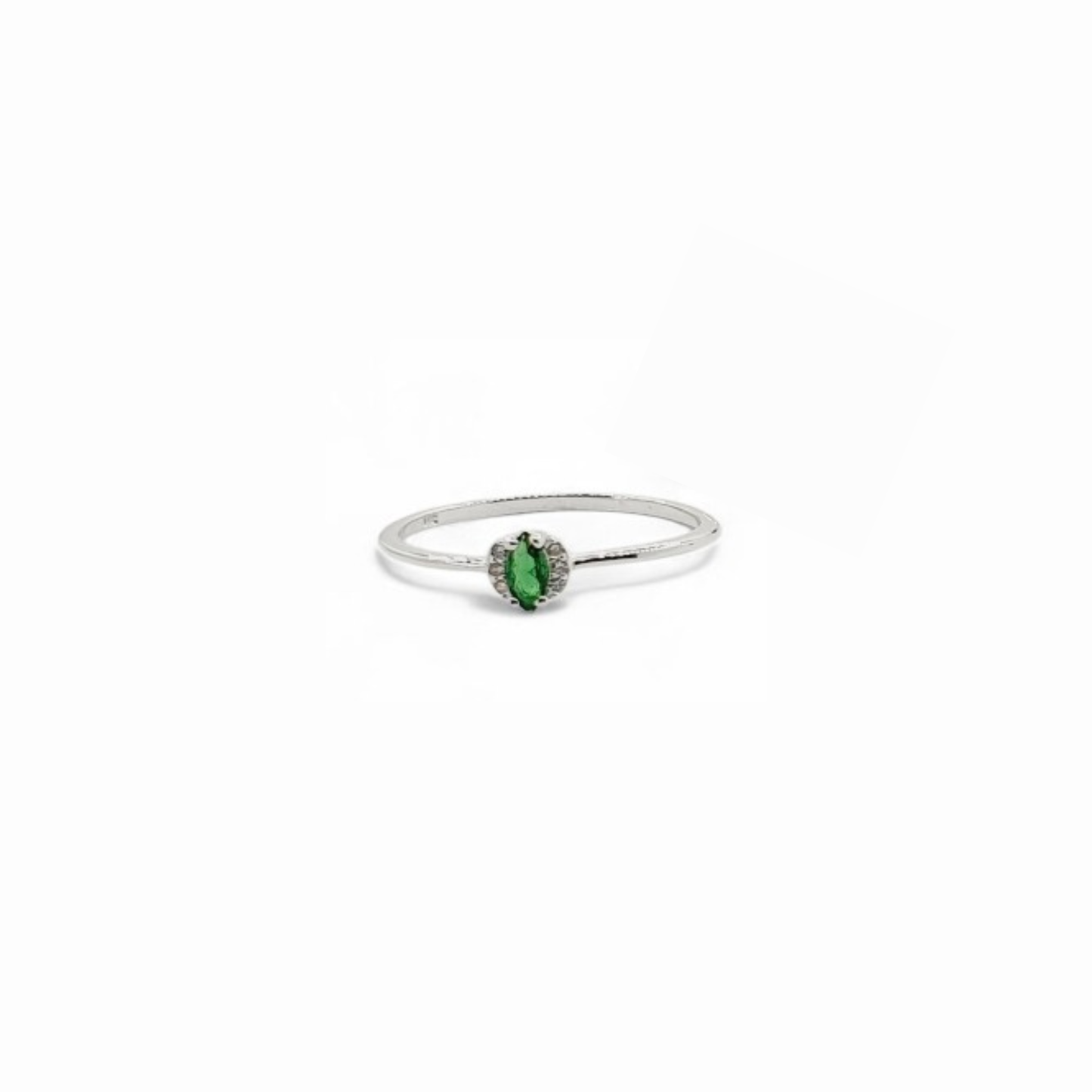 Anillo de Plata Italiana 925 con Circones en Forma de Roseta