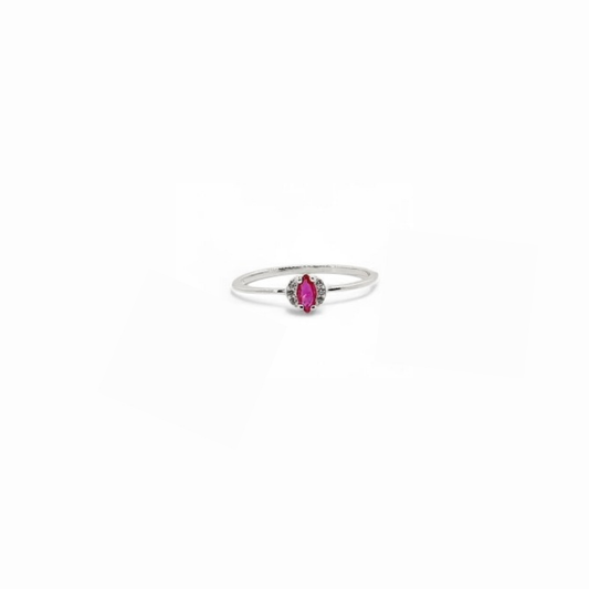Anillo de Plata Italiana 925 con Circones en Forma de Roseta