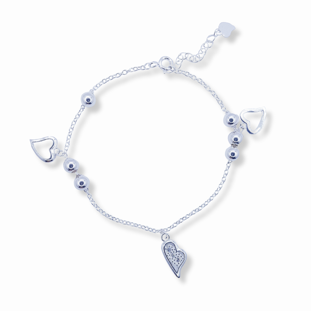 PULSERA DE CORAZÓN BRILLANTE
