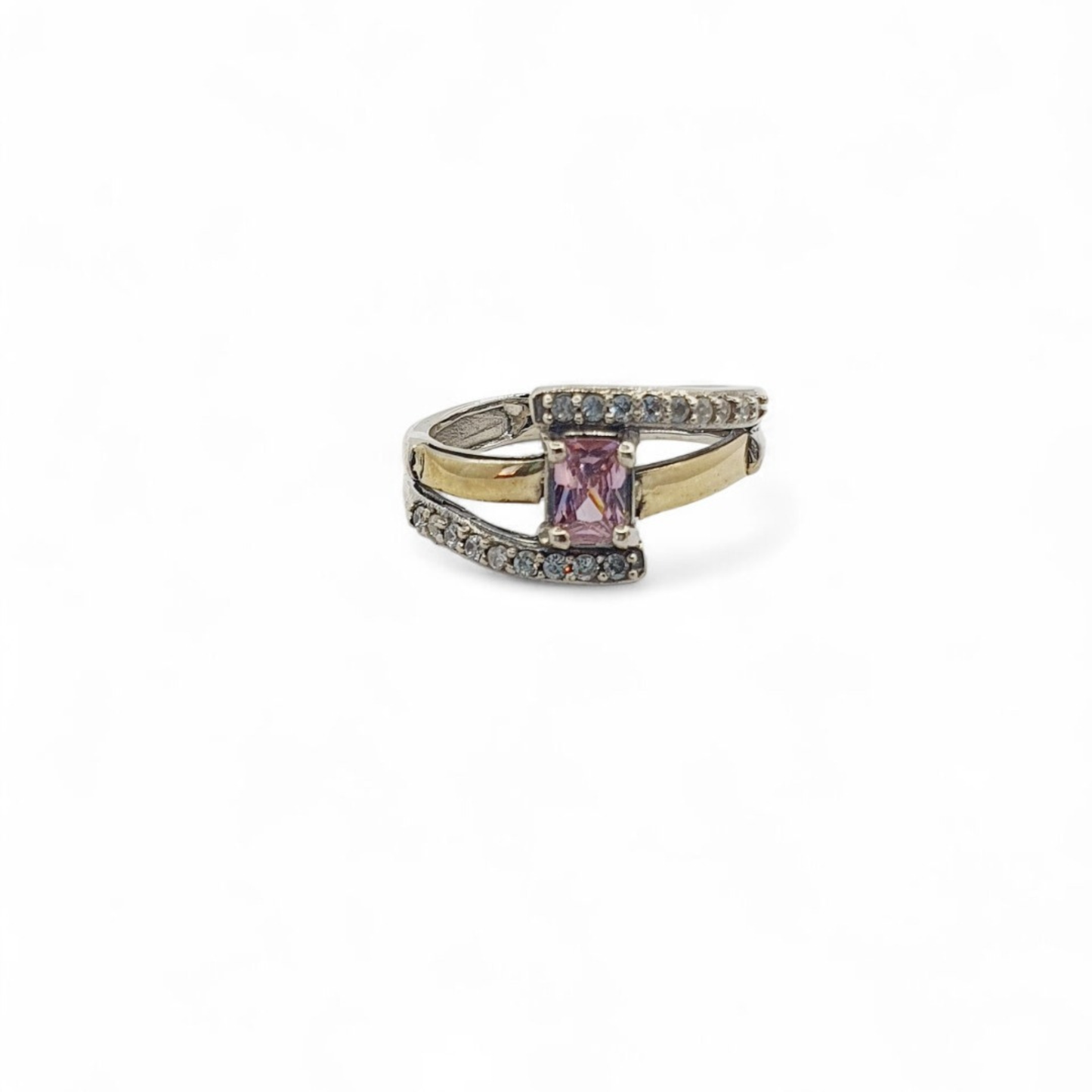 Anillo Plata con Oro y Circones