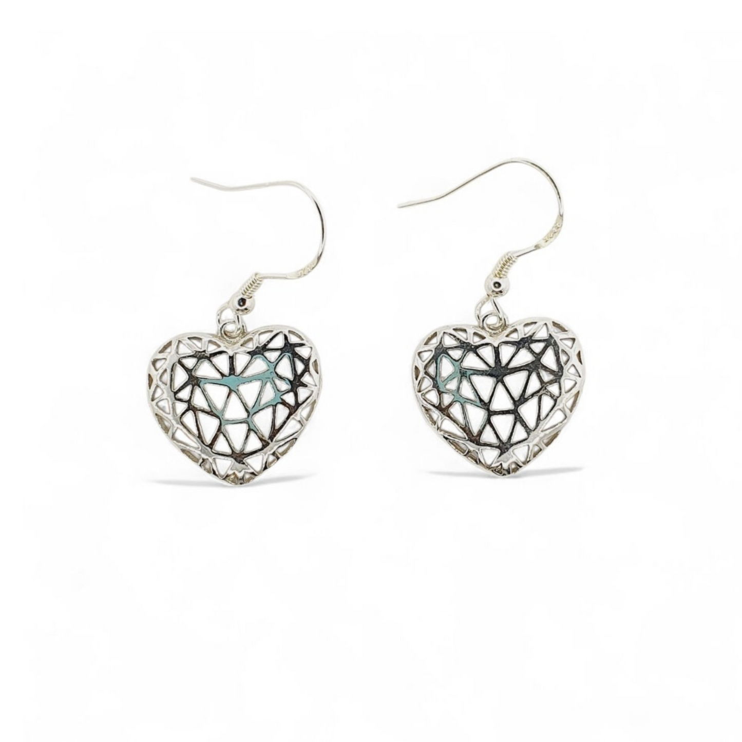 Aros Corazón Geométrico calado