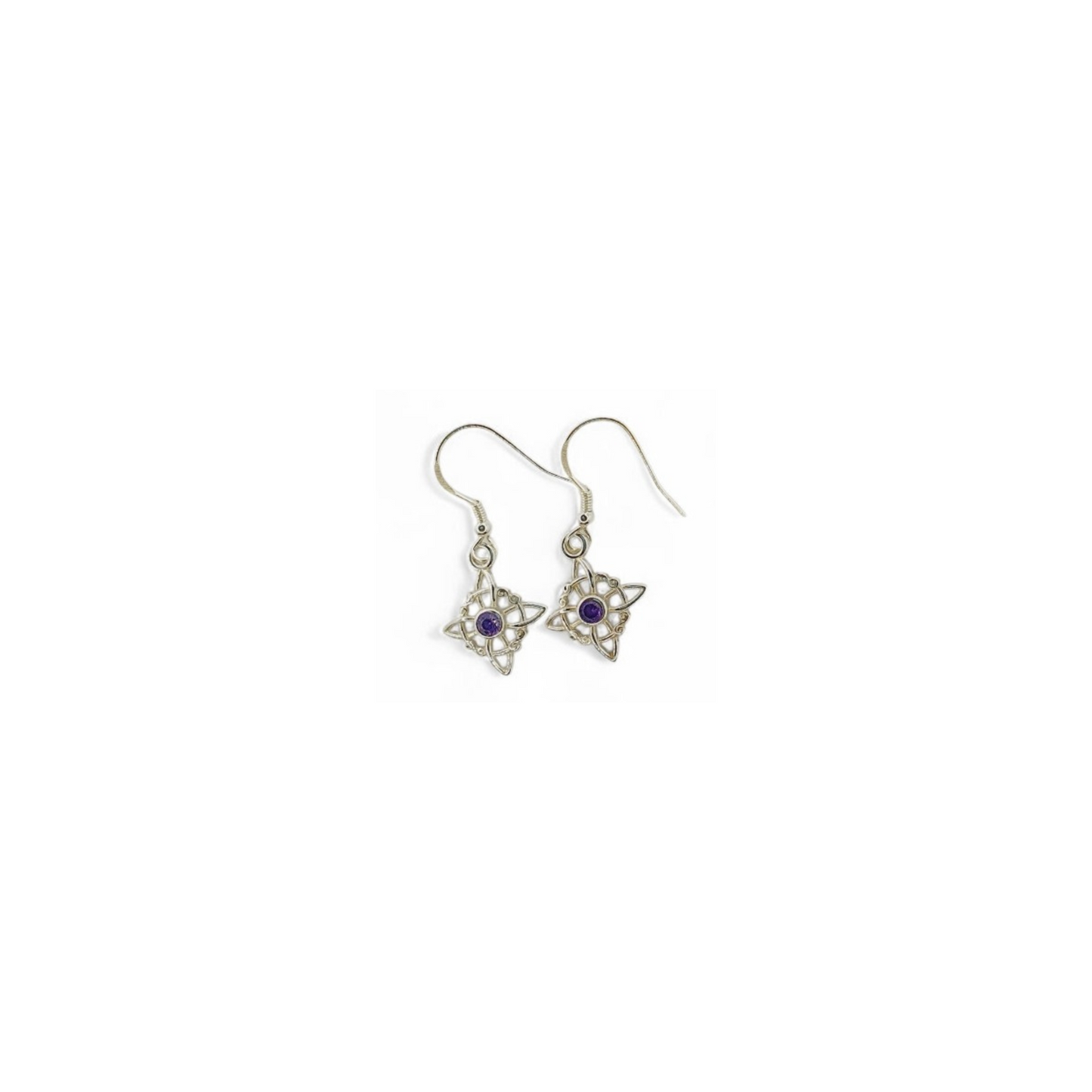 Aros Nudo de Brujas con Zirconia de Colores