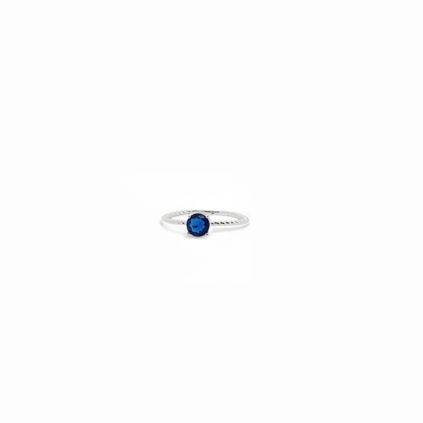 Anillo de Plata Italiana 925 con Circonita en Forma Circulo