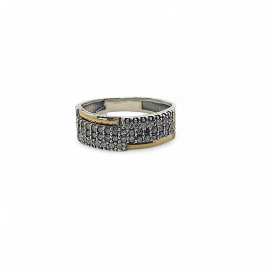 Anillo de Plata con Oro y Circones