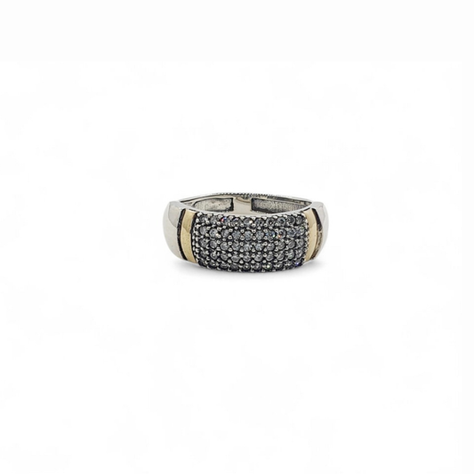 Anillo de Plata con Oro y Circones