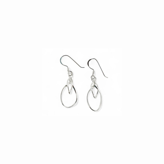 Aros Colgantes de Plata Italiana 925