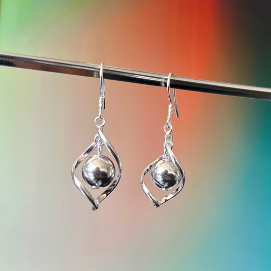 Aros – Óvalo con Doble Colgante