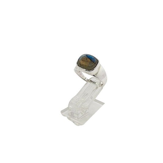 Anillo con Piedra Natural Labradorita