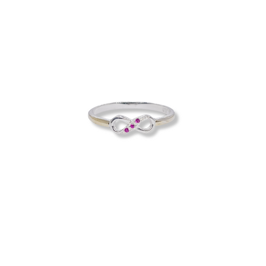 ANILLO INFINITO CON LAMINA DE ORO