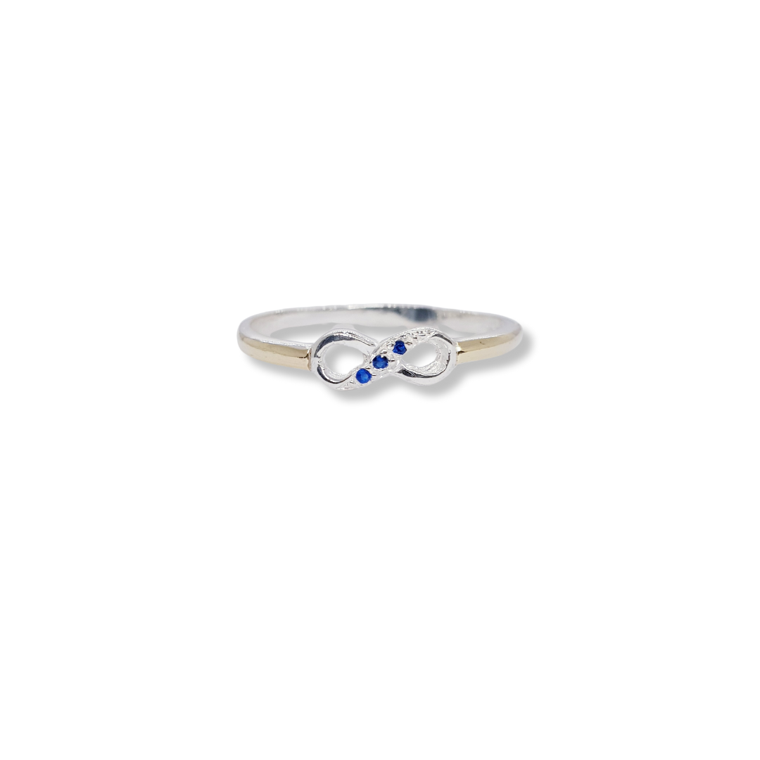 ANILLO INFINITO CON LAMINA DE ORO