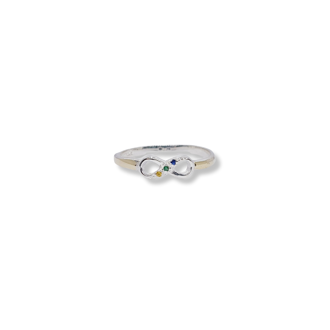 ANILLO INFINITO CON LAMINA DE ORO