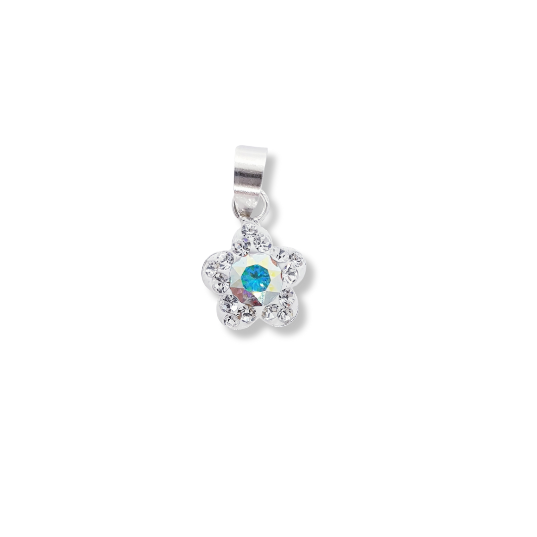 COLGANTES FLOR CON CRISTALES BRILLANTES