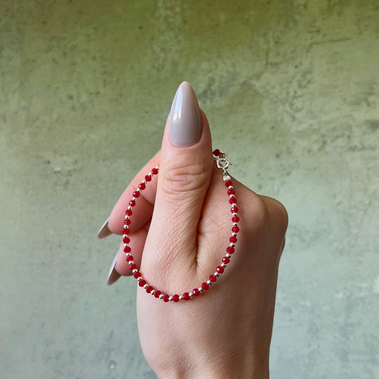 Pulsera de Cristales  y Plata 925