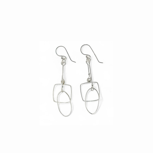 Aros Colgantes de Plata Italiana 925