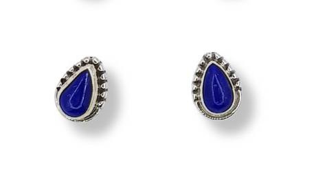 AROS CON PIEDRA NATURAL EN FORMA DE GOTA