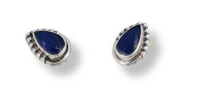 AROS CON PIEDRA NATURAL EN FORMA DE GOTA